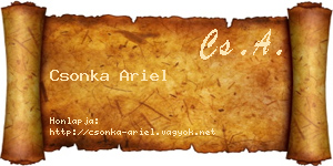 Csonka Ariel névjegykártya